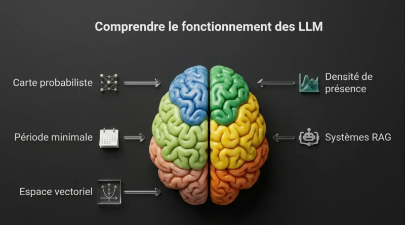 Quand ChatGPT, Perplexity ou Gemini génèrent une réponse, ils ne font pas un appel à Google en temps réel pour trouver le meilleur article. Ils puisent dans une carte probabiliste construite pendant l’entraînement, puis — pour les systèmes RAG comme Perplexity — ils superposent une couche de retrieval sur des documents indexés. Deux méchanismes différents. Une même logique : votre contenu doit exister comme une entité fiable dans cet espace vectoriel, pas juste comme un texte bien optimisé pour les crawlers.